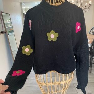 Oversized floral sweater